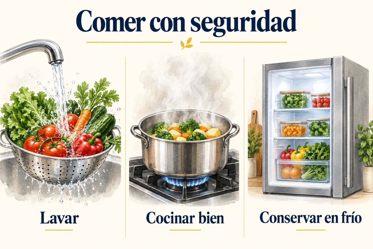 Cocinar bien, lavar los alimentos y comprobar las etiquetas durante el embarazo