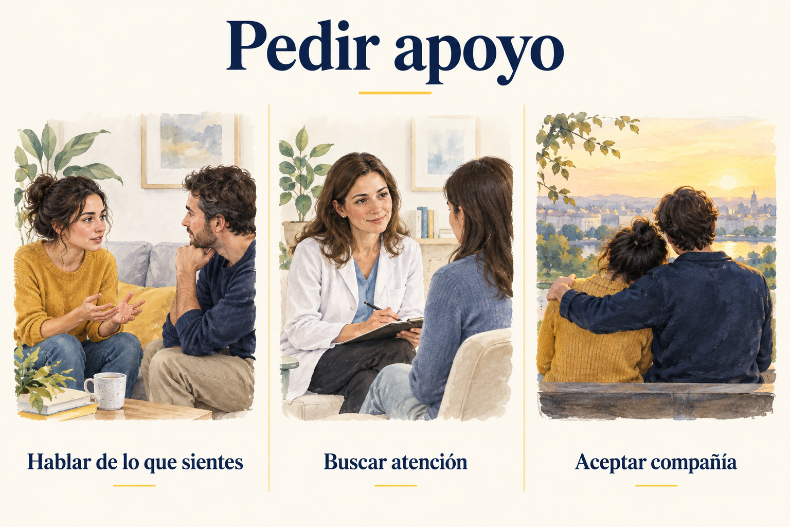 Hablar con alguien de confianza, pedir cita y buscar apoyo durante el embarazo