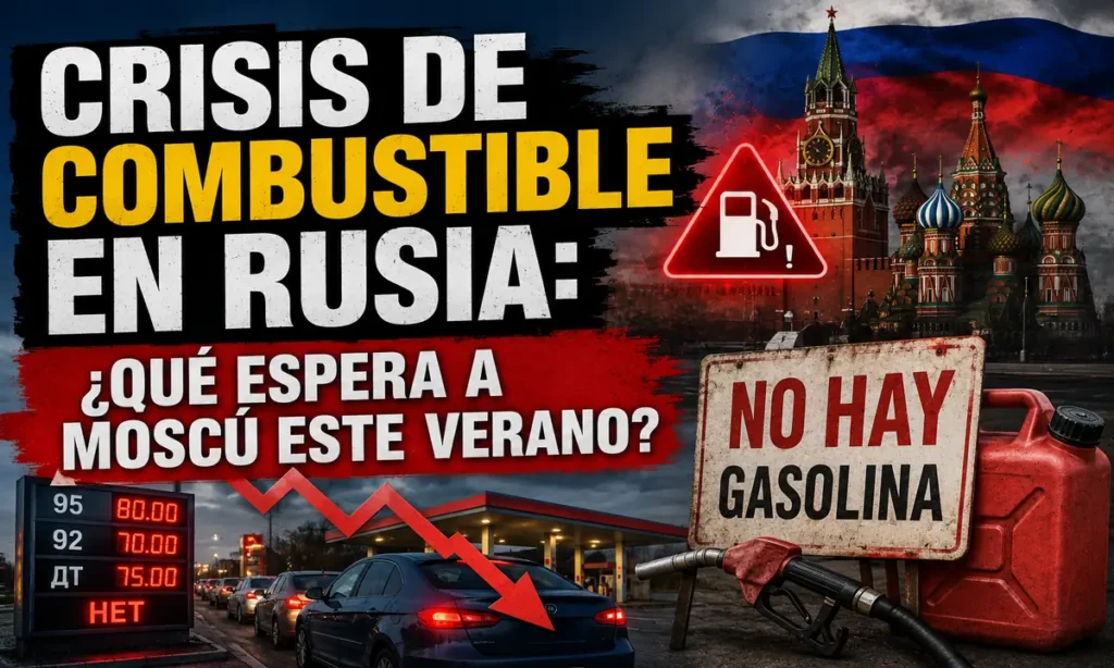 Crisis de combustible en Rusia y posible escasez de gasolina en Moscú
