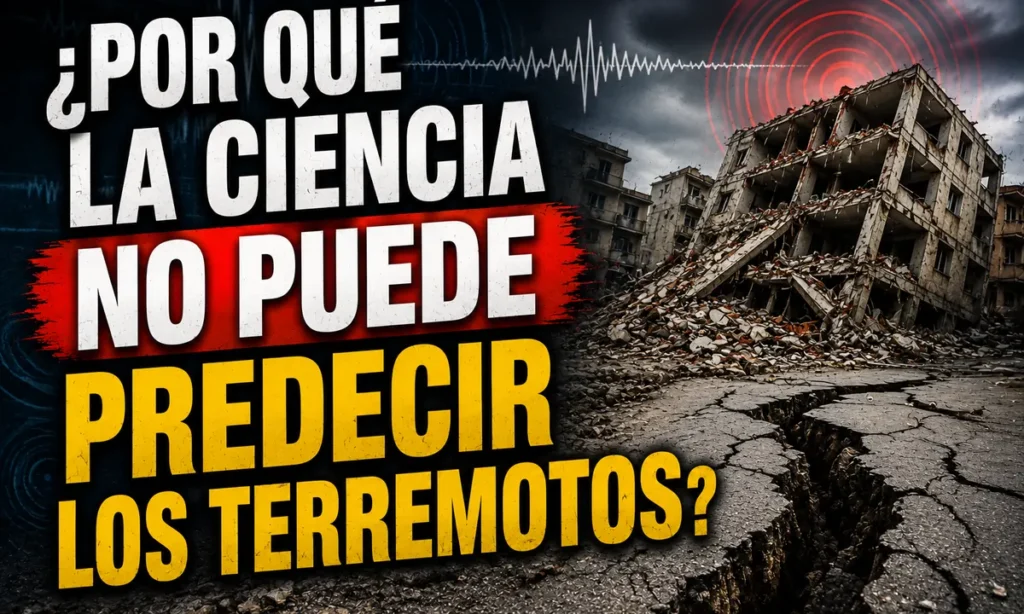 Edificios destruidos y grietas en el suelo tras un terremoto