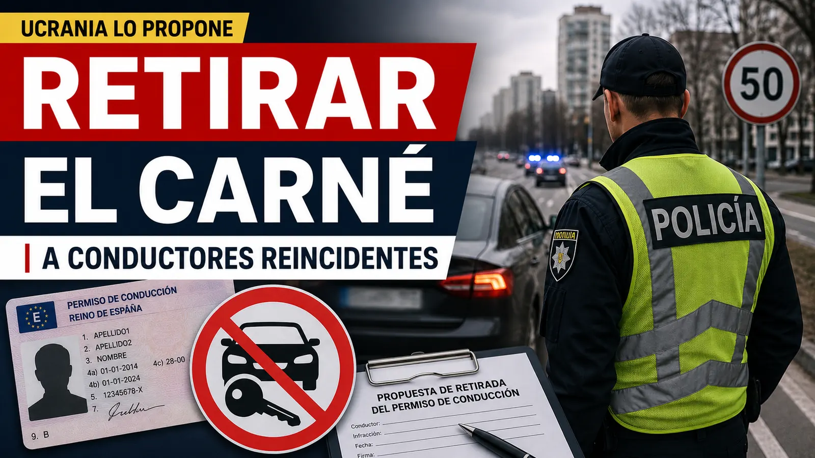 Ucrania propone retirar el carné a conductores reincidentes por infracciones de tráfico