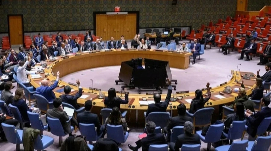 Representantes de Ucrania ante el Consejo de Seguridad de la ONU exigiendo un alto el fuego