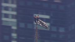 Pareja rusa durante la escalada no autorizada del Empire State en Nueva York