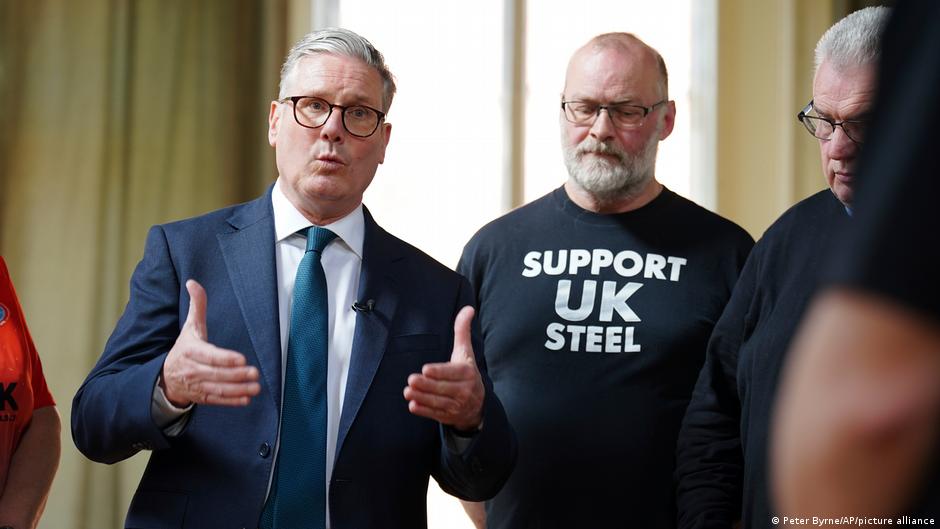 Planta siderúrgica de British Steel en Scunthorpe durante la nacionalización British Steel por el gobierno del Reino Unido