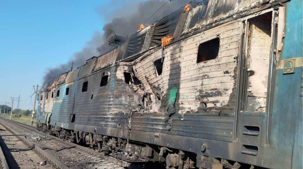 ataque dron Ucrania contra tren en Zaporiyia deja una persona herida