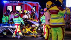 Escena del atropello en Berlín durante la Marcha del Orgullo con servicios de emergencia en el lugar