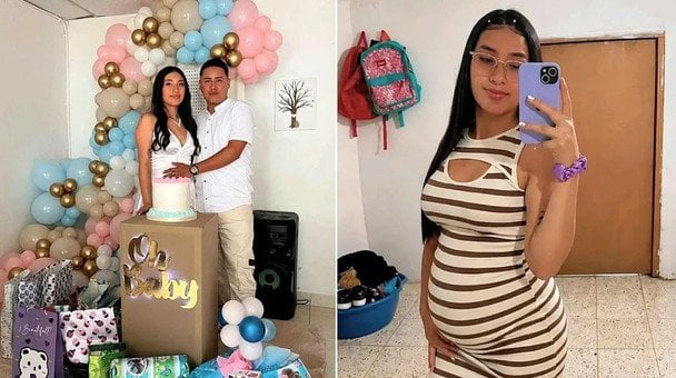Escena del crimen donde fue hallada una embarazada asesinada y los restos de su bebé nonato