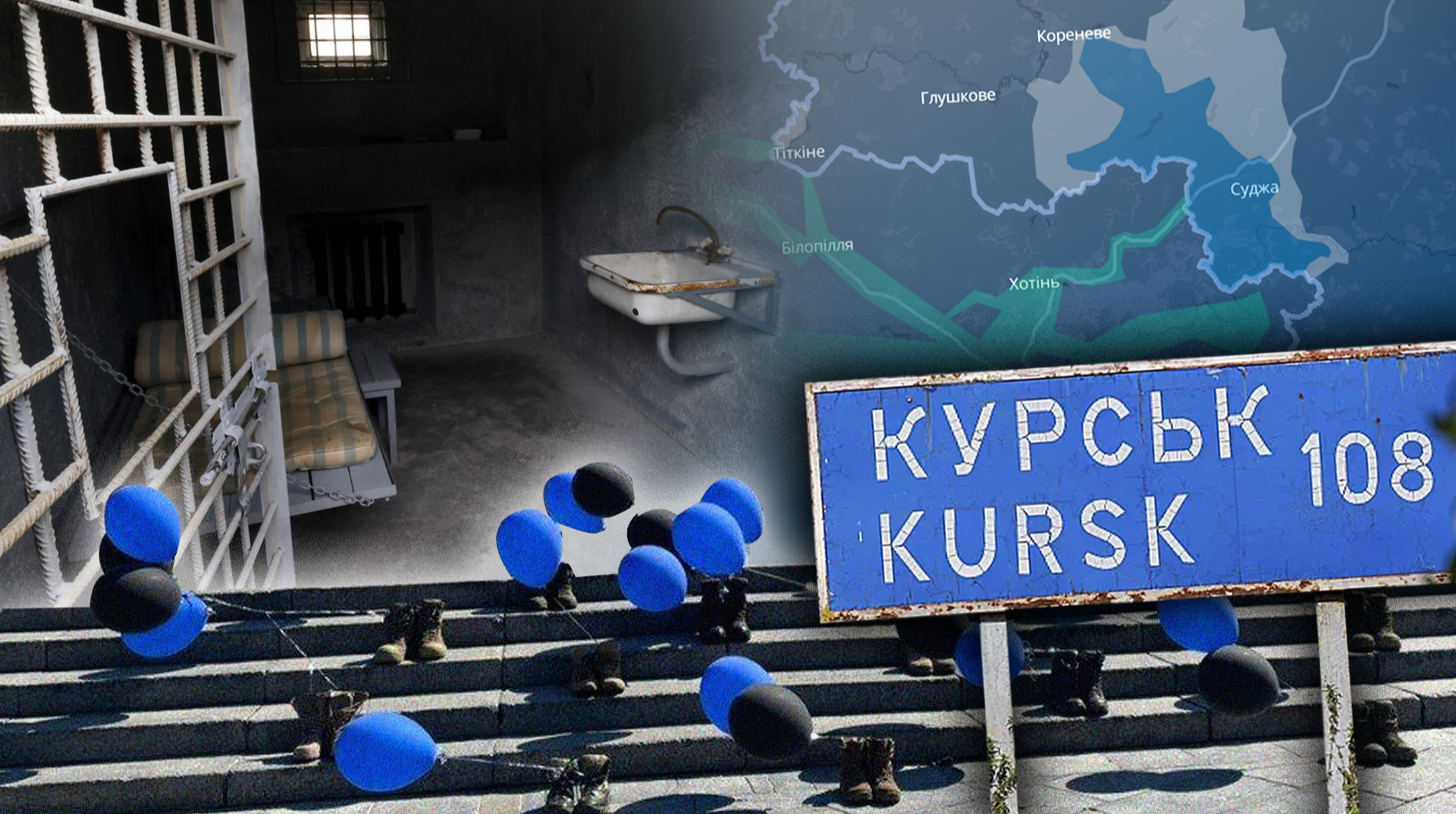 Soldados ucranianos capturados como prisioneros en la región de Kursk durante el conflicto con Rusia