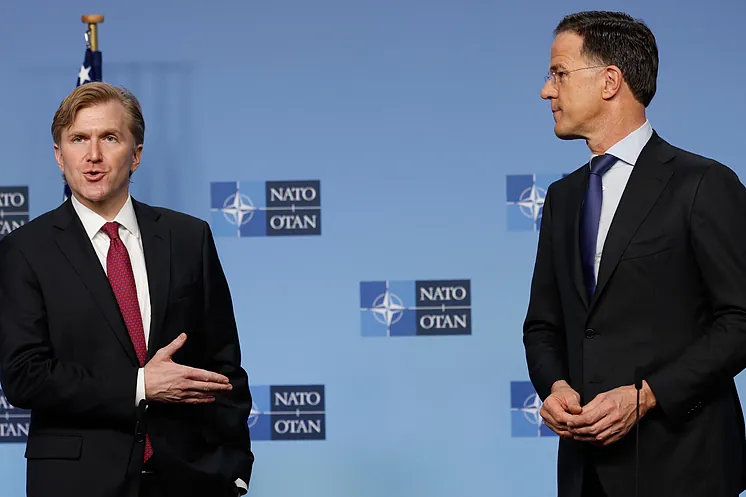 Rutte OTAN reunido con representantes del Pentágono en la sede de la alianza en Bruselas