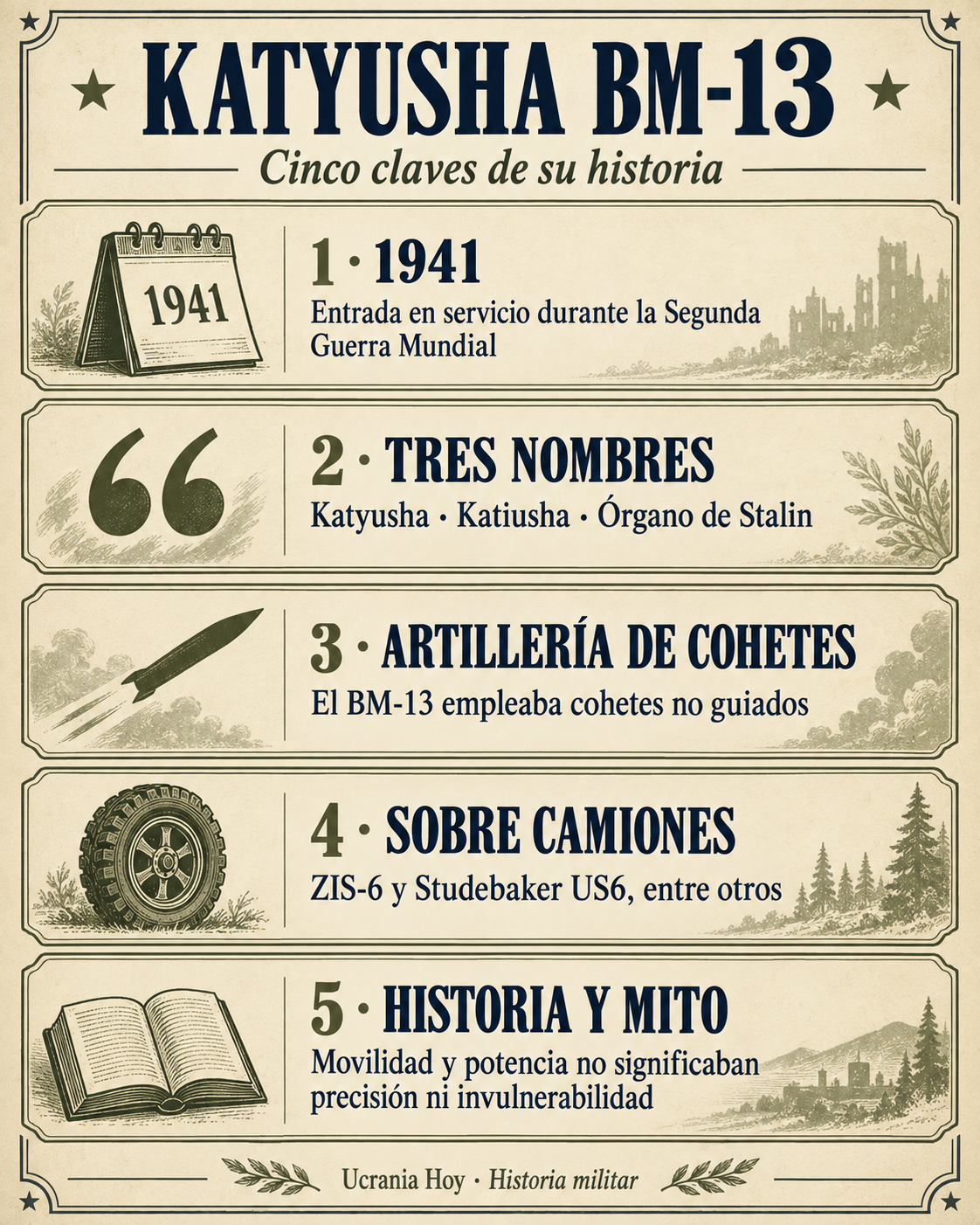 Cinco claves históricas del Katyusha BM-13: 1941, sus nombres, cohetes no guiados, camiones y límites