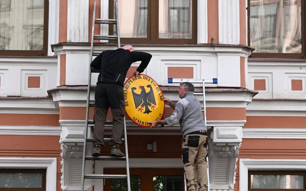 Edificio del consulado Alemania Rusia en San Petersburgo tras el cierre oficial de la sede diplomática