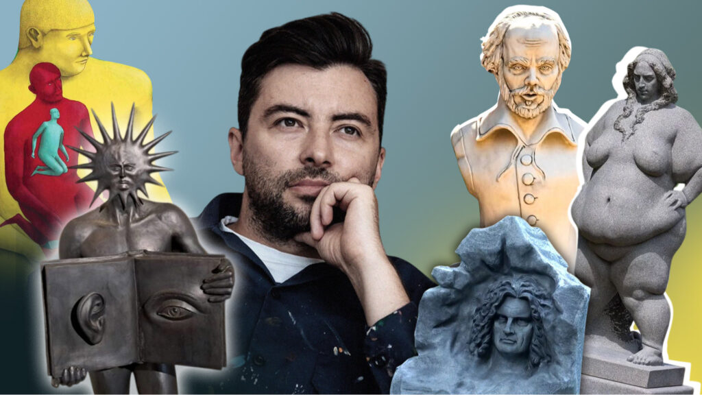 Obra de arte ucraniano de Manjos que combina belleza dolor y humor con estética característica de Ucrania