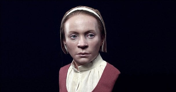 Reconstrucción facial de la mujer del enterramiento vampiro hallada en Polonia con hoz en el cuello