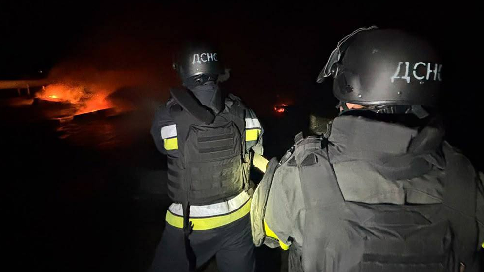 Restos de un dron Shahed caído en Ucrania provocan un incendio en la ciudad de Lutsk