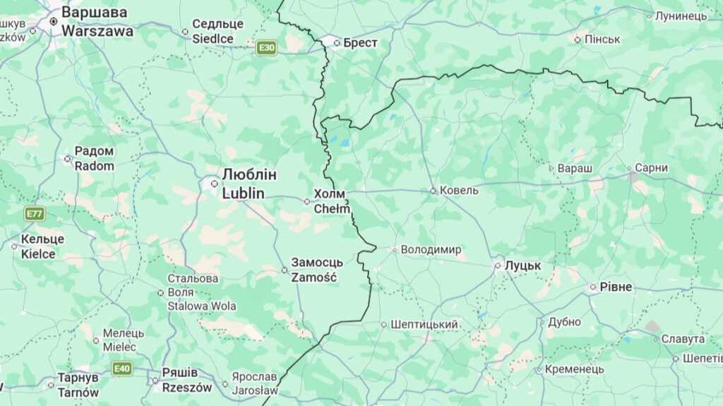 Operación de búsqueda de objeto desconocido Polonia cerca de Lublin con equipos militares