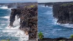 Colapso del arco marino Hōlei en Hawái tras más de 550 años de existencia