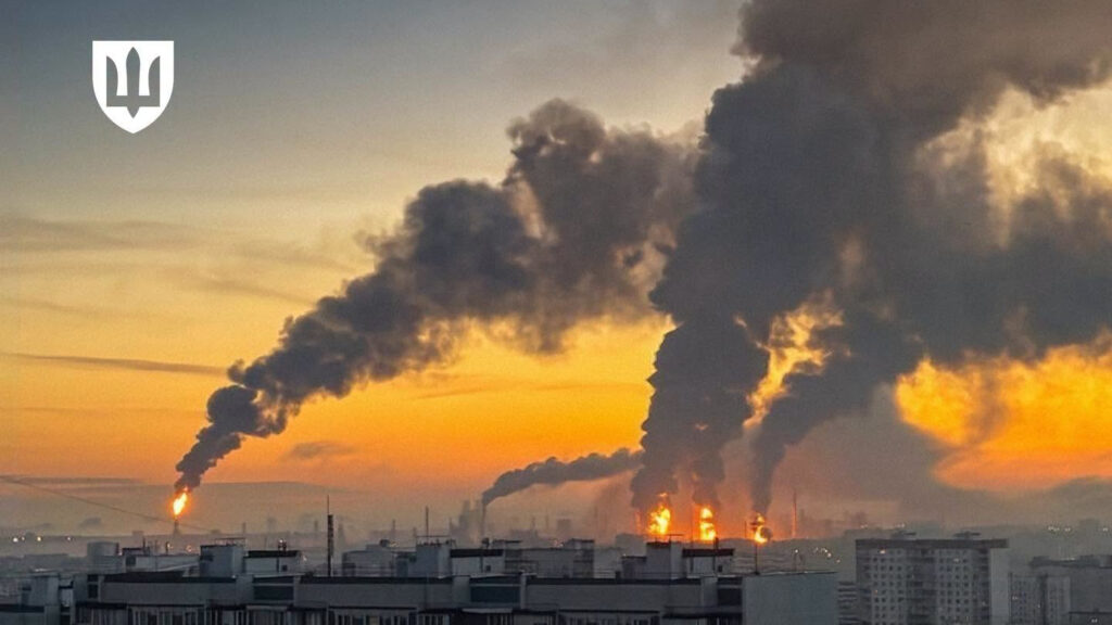 Refinería rusa en llamas tras ataque ucraniano que destruyó más de la mitad de las refinerías Rusia