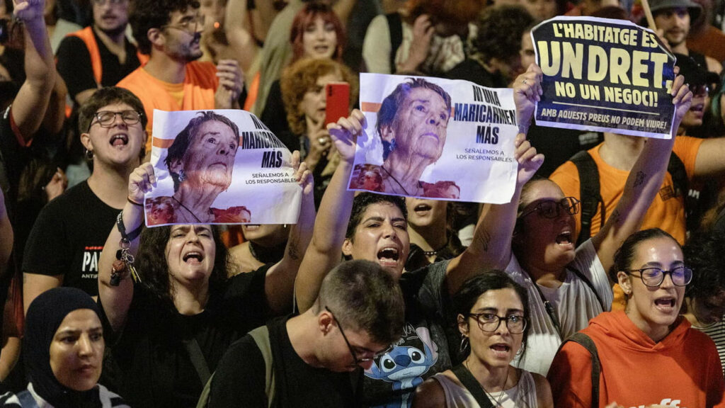 Manifestación ciudadana que anticipa elecciones anticipadas España por crisis de vivienda