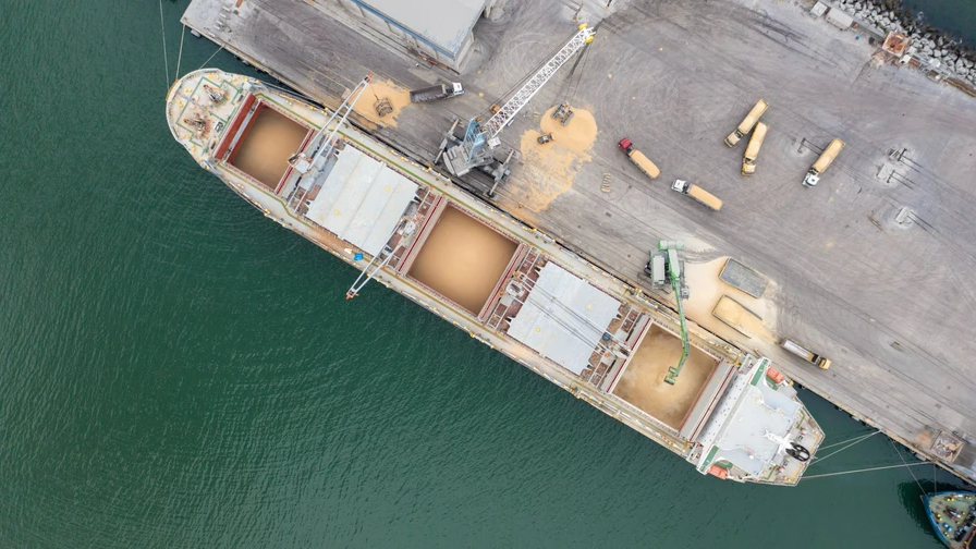 Puerto ucraniano dañado por ataques rusos afecta la exportación cereales Ucrania